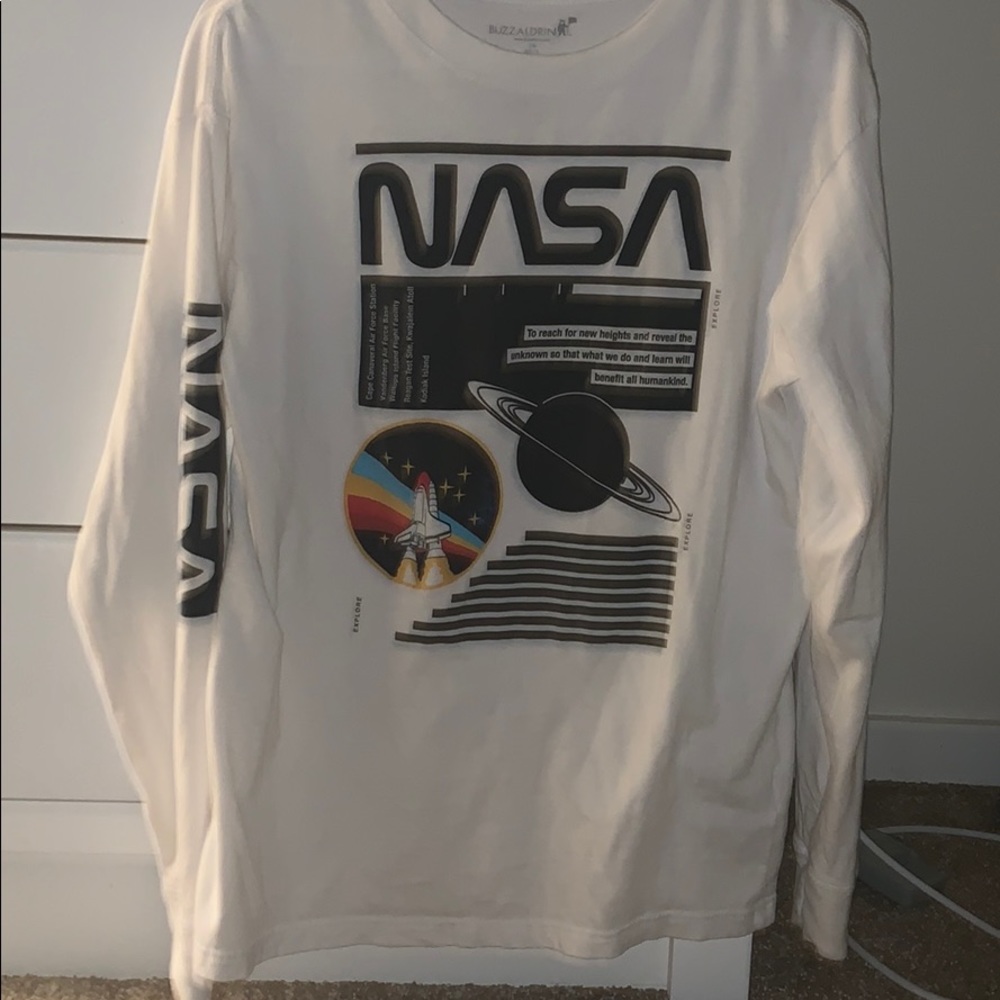 Long Sleeve White NASA Shirt